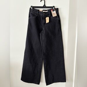 Levi's Black Baggy Wide Leg Jeans